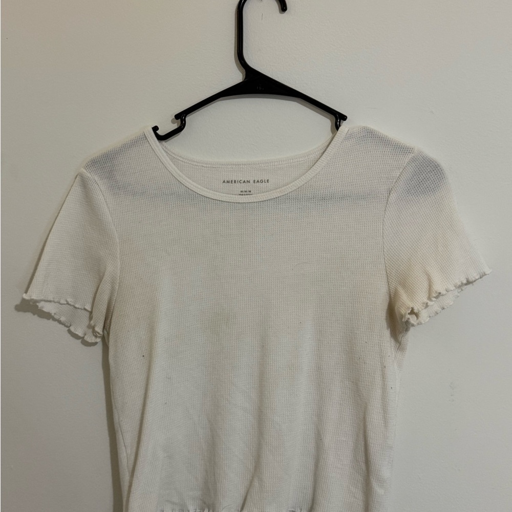American Eagle Outfitters Women's Cream Top